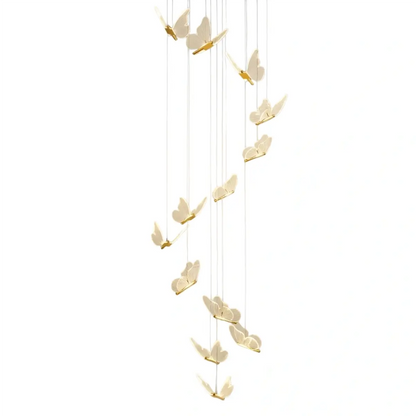 Modern Light‑Luxury Pendant Light — Metal & Acrylic with Butterfly Design