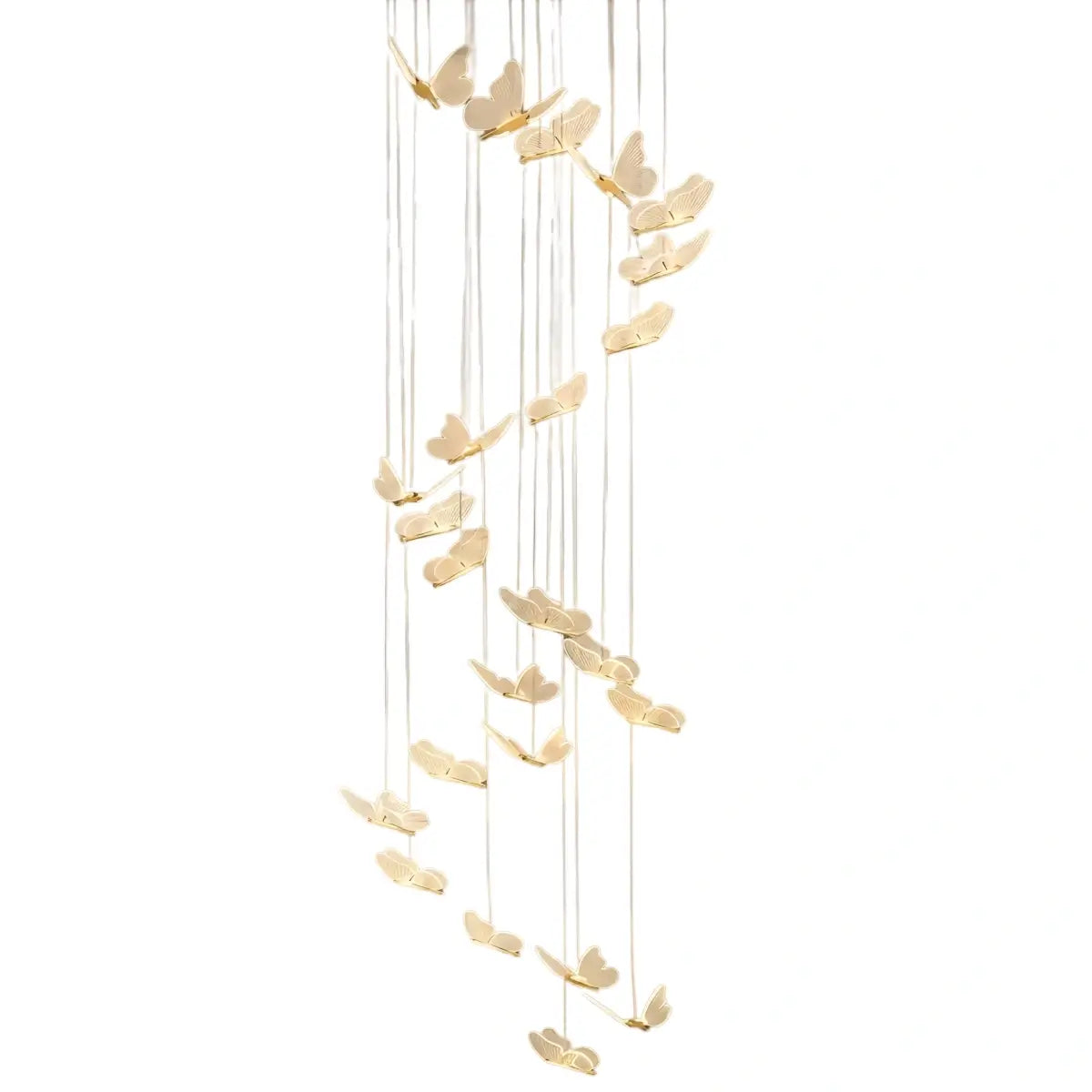 Modern Light‑Luxury Pendant Light — Metal & Acrylic with Butterfly Design