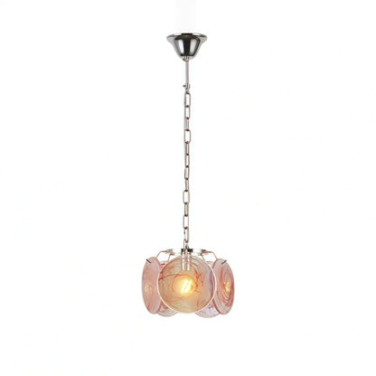 Modern Pendant Light — Hand-Dyed Glass & Metal with Multi-Color