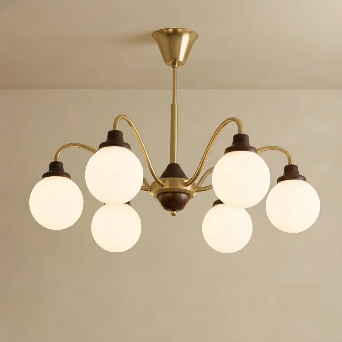  Chandelier – Gold & White for Living Room/Bedroom/Dining Room