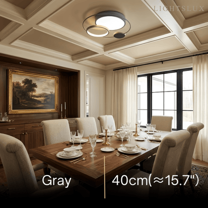 Modern Flush Mount Ceiling Light -- Acrylic Black-White Mix
