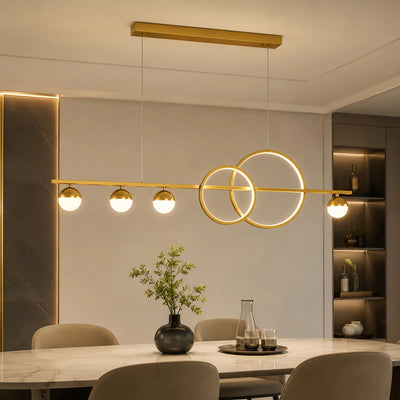 Strata Minimalist Travertine Pendant Light - Yellow Stone for Kitchen Island, Dining Room and Bedroom