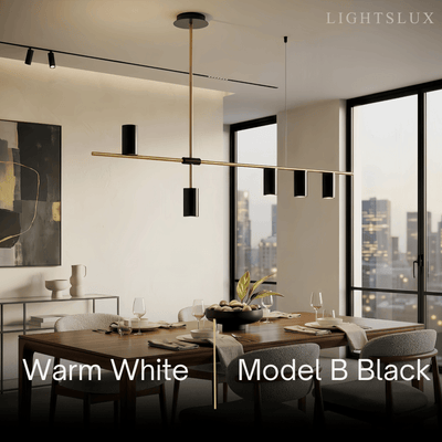 Contemporary Ceiling Light — Metal & Acrylic with Gold or Black