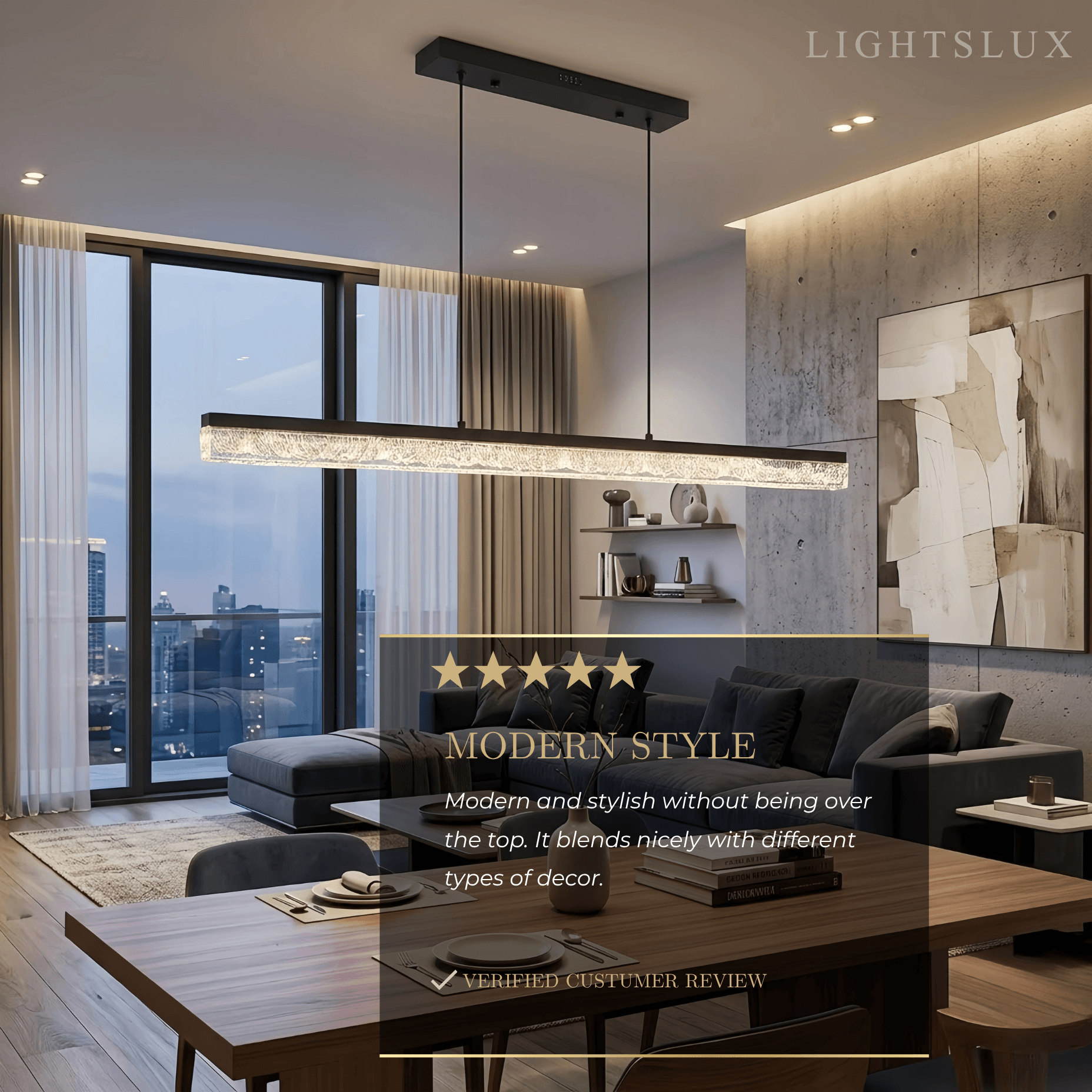 Vivara Minimalist Linear Pendant Light 