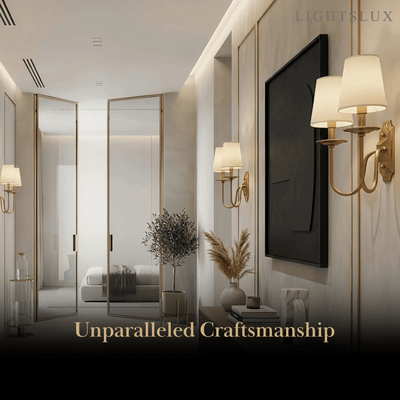 Excelis  Lunara Classic Brass Wall Lamp 