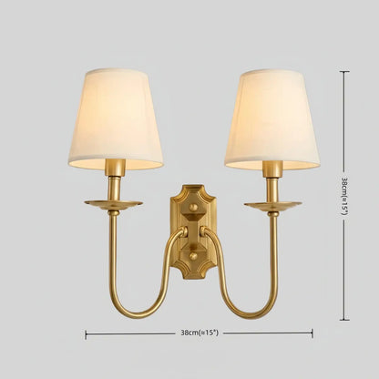 Excelis  Lunara Classic Brass Wall Lamp 