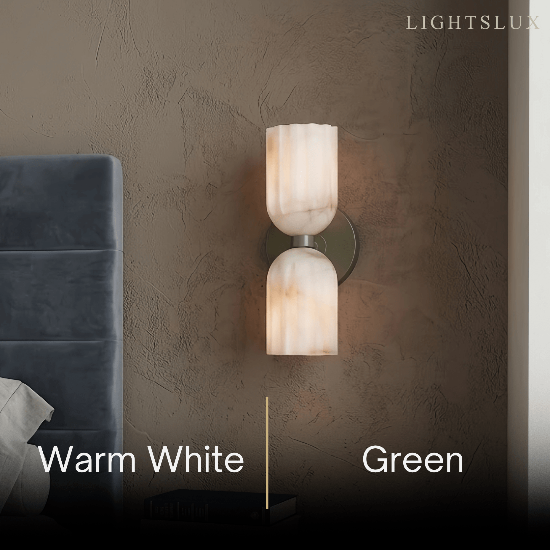 Minimalist Wall Lamp — Brass & Alabaster