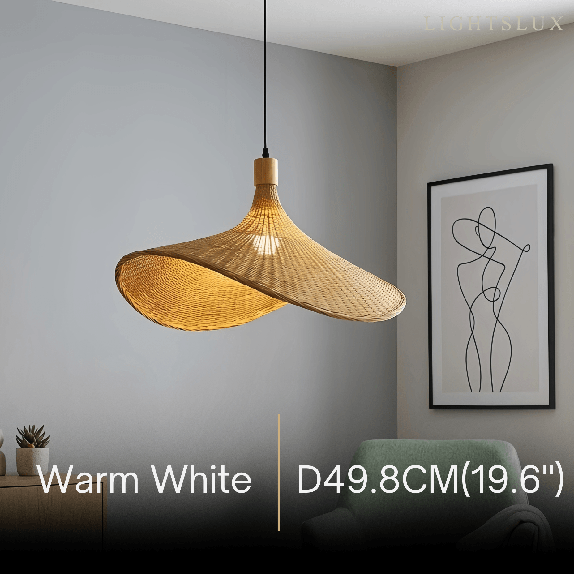 Bamburo Vintage Rattan Pendant Light