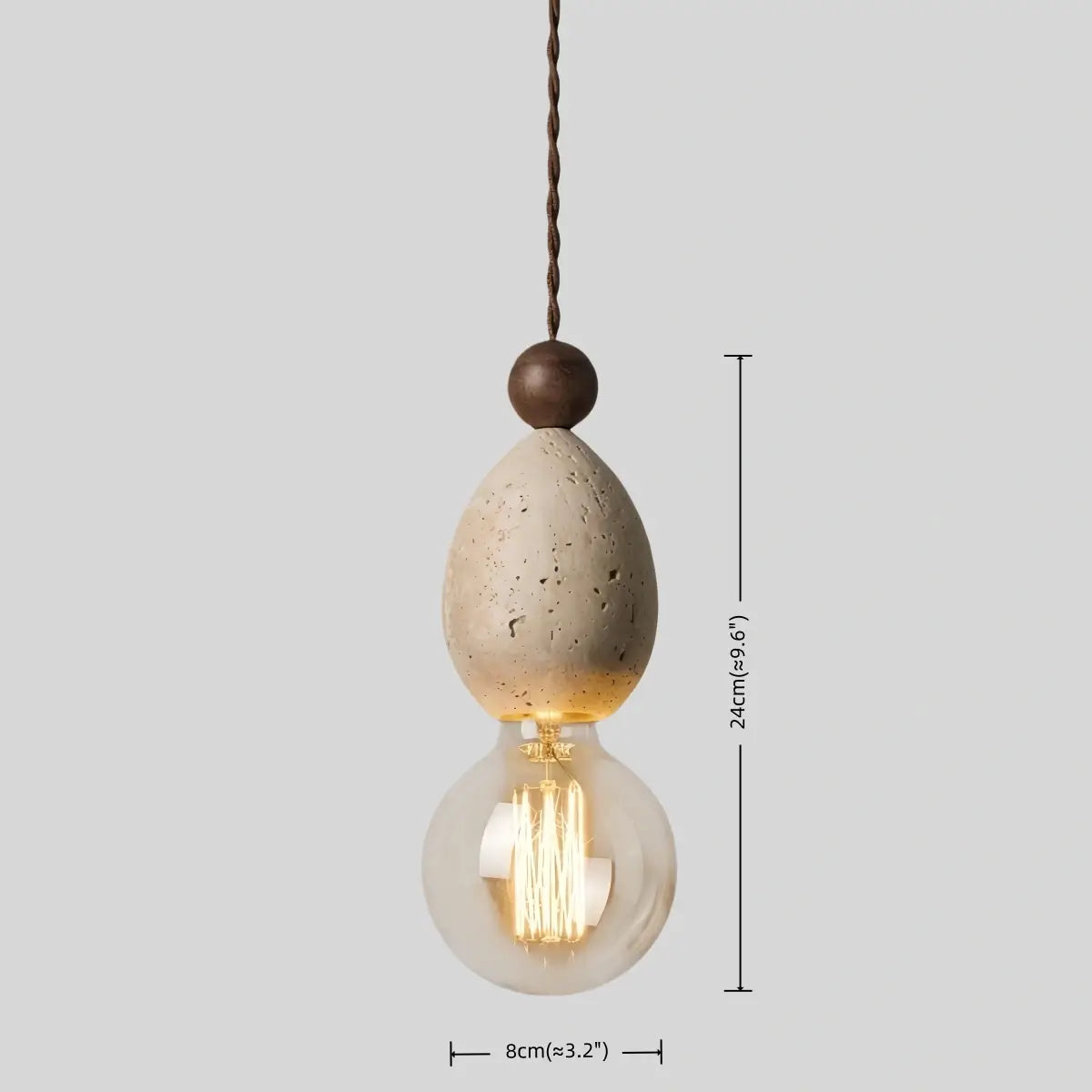 Strata Modern Travertine Pendant Light 