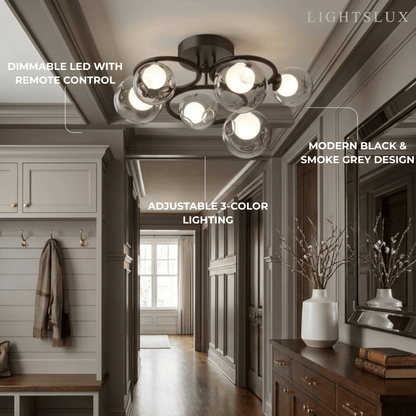 Stellar Modern Semi-Flush Ceiling Light 