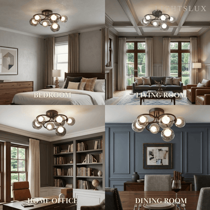 Stellar Modern Semi-Flush Ceiling Light 