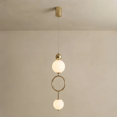 Vetro Minimalist Pendant Light — Iron & Glass Gold&White / Silver&White for Bedroom