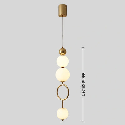 Minimalist Pendant Light — Iron & Glass Gold&White / Silver&White