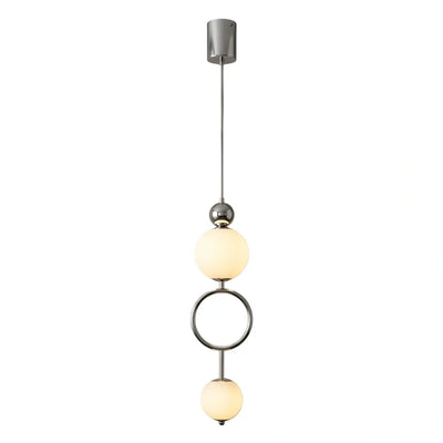Minimalist Pendant Light — Iron & Glass Gold&White / Silver&White