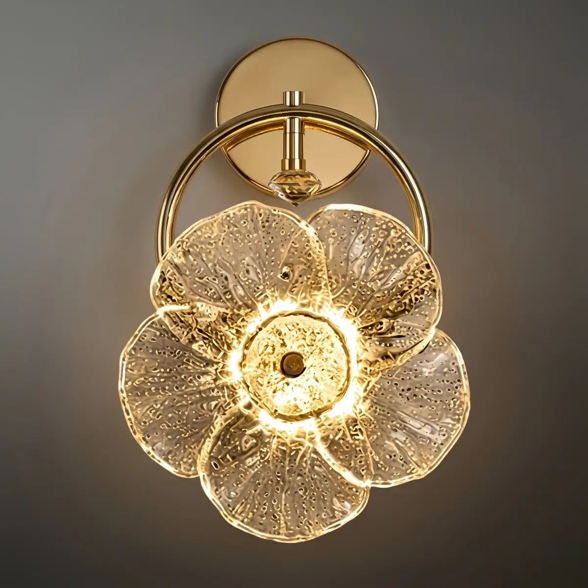 Modern Glass Flower Wall Lamp