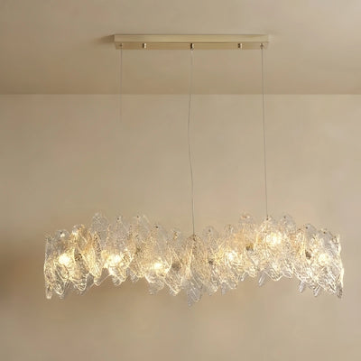  Chandelier – Frosted Glass Leaf 