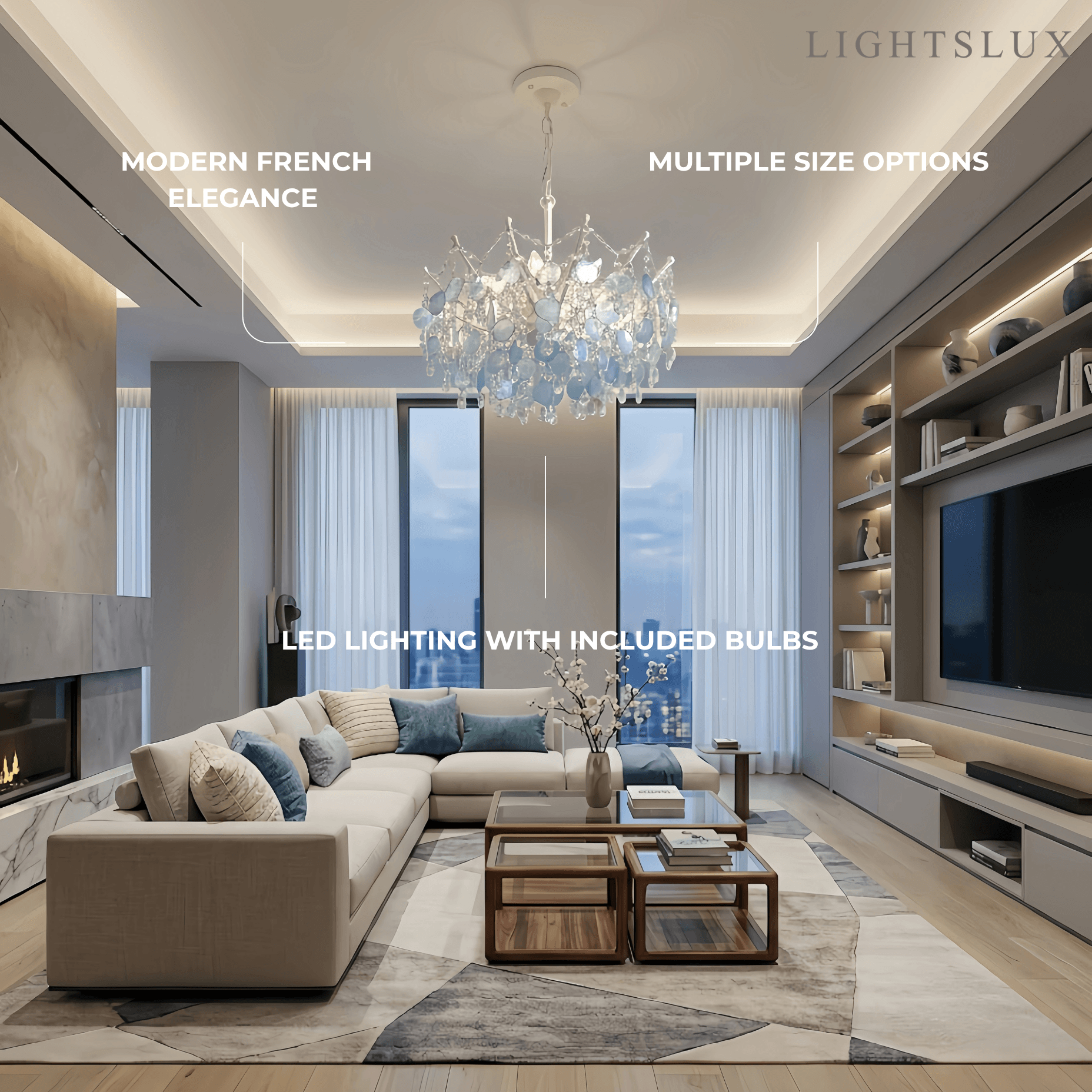Velora Elegant Crystal Chandelier 