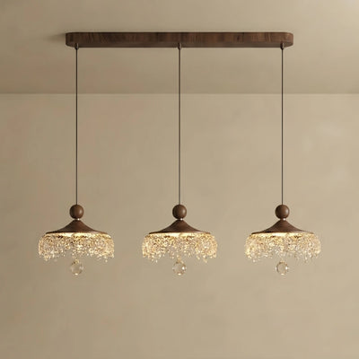 Pendant Light – Wood Grain Acrylic Waterdrop for Kitchen Island