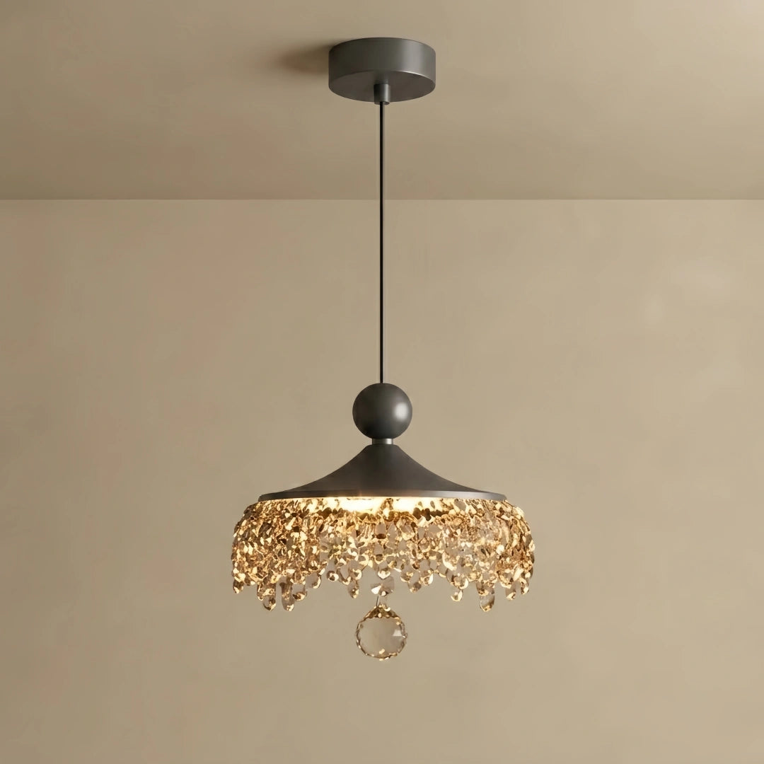  Pendant Light – Wood Grain Acrylic Waterdrop for Dining Room / Kitchen Island