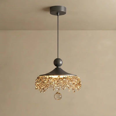  Pendant Light – Wood Grain Acrylic Waterdrop for Dining Room / Kitchen Island