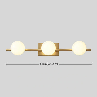 Modern Nordic Wall Lamp — Brass & Glass Milky White