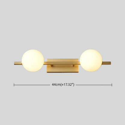 Modern Nordic Wall Lamp — Brass & Glass Milky White