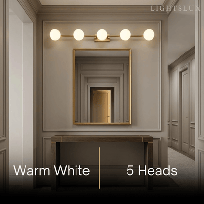 Modern Nordic Wall Lamp — Brass & Glass Milky White