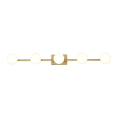 Modern Nordic Wall Lamp — Brass & Glass Milky White