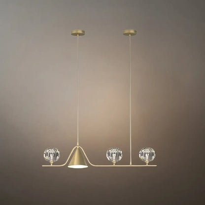 Modern Nordic Pendant Light — Brass & Glass Gold White