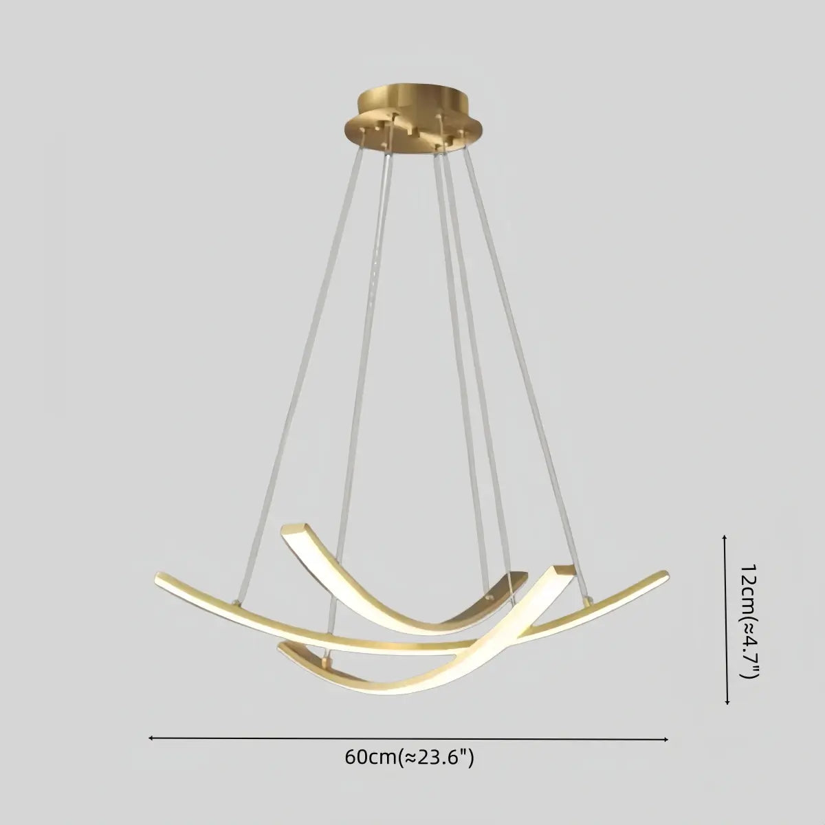 Modern Minimalist Chandelier — Brass Gold