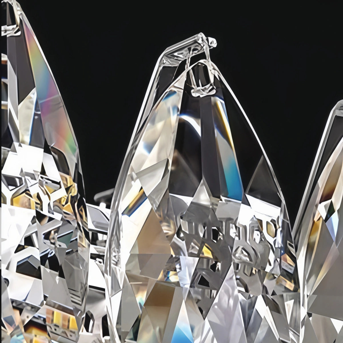 Excelis Modern Luxury Pendant Light — Carbon Steel & K9 Crystal Clear for Dining Room