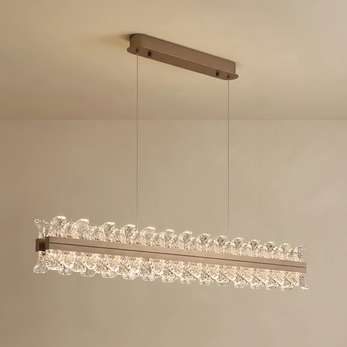 Pendant Chandelier – Rose Gold Ring / Linear for Living Room / Dining Room