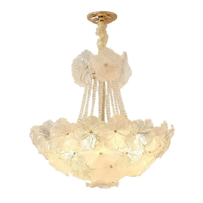 Elegant Crystal Chandelier -- Iron & Glass