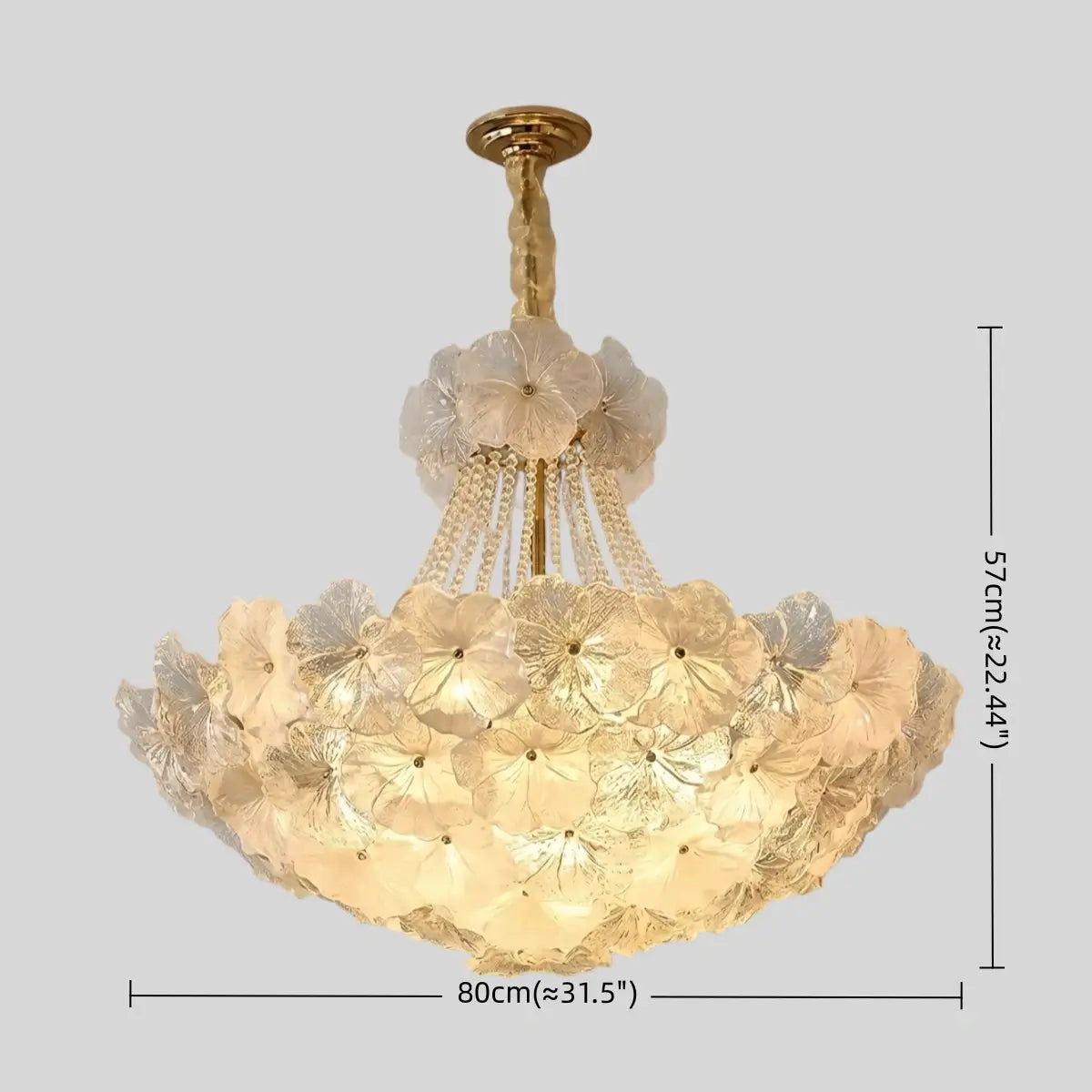 Elegant Crystal Chandelier -- Iron & Glass