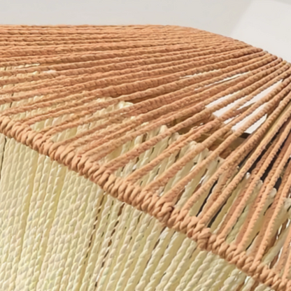 Zenno Natural Hemp Rope Pendant Light --  Linen+Beige/Red Color for Dining Room