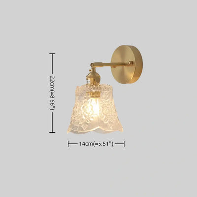 Classic Brass Glass Pendant Light -- Walnut Wood Accent