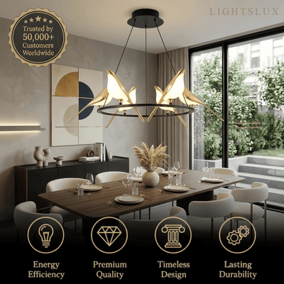 Vivara Nordic Magpie Bird Chandelier 