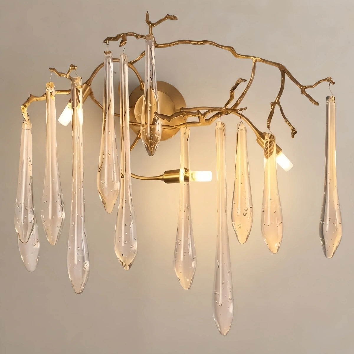 Excelis Luxury Wall Lamp – Brass Crystal Branch for Living Room / Bedroom