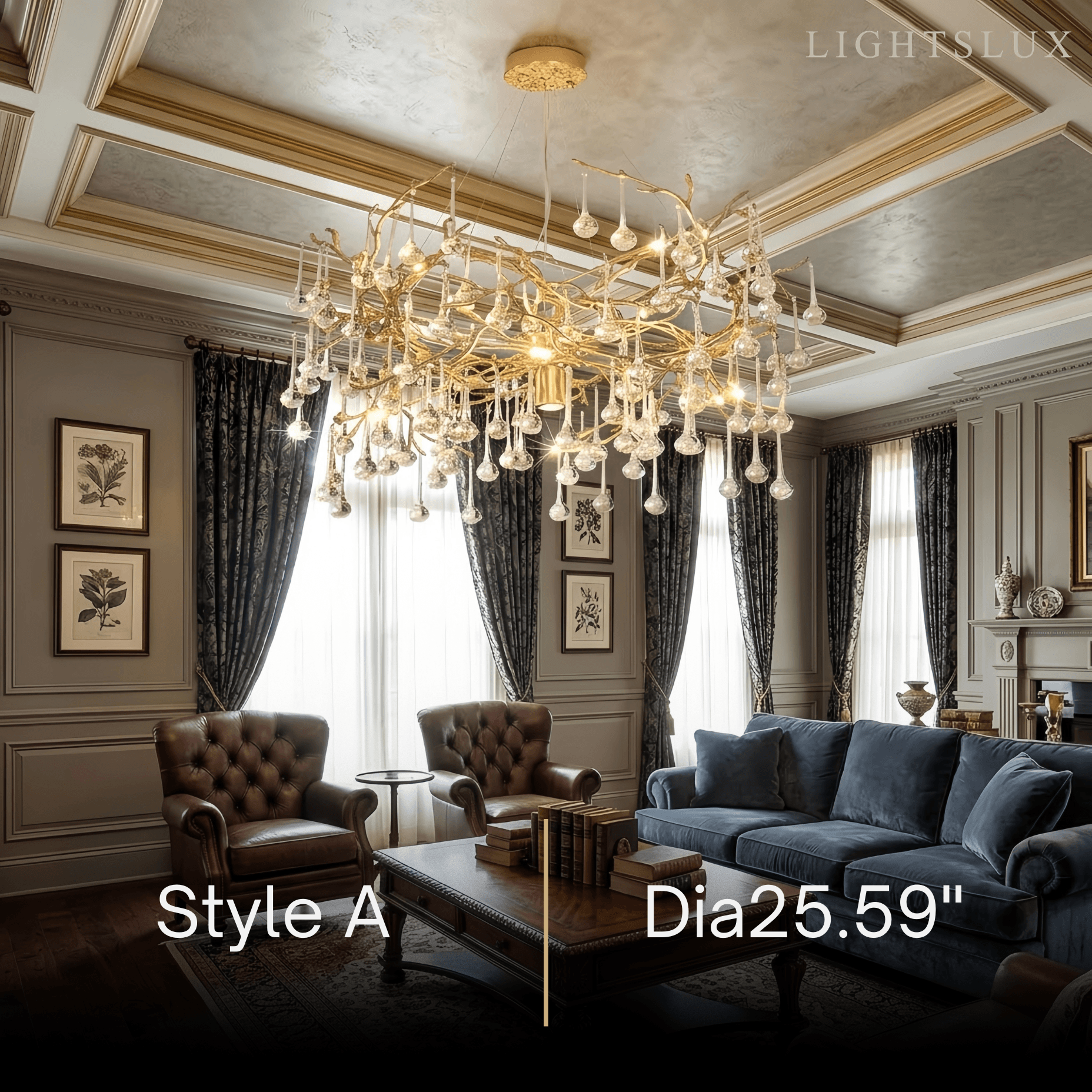Excelis Luxury Branch Chandelier 