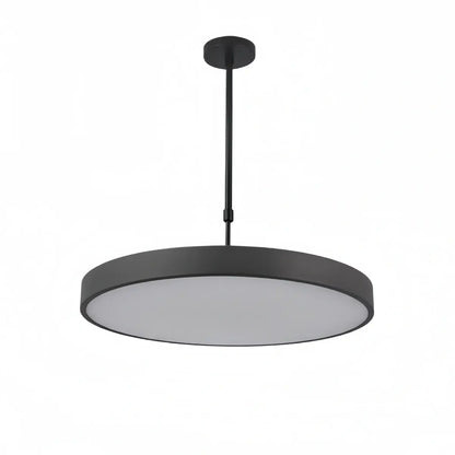 Modern Round Pendant Light -- Iron Acrylic Black or White