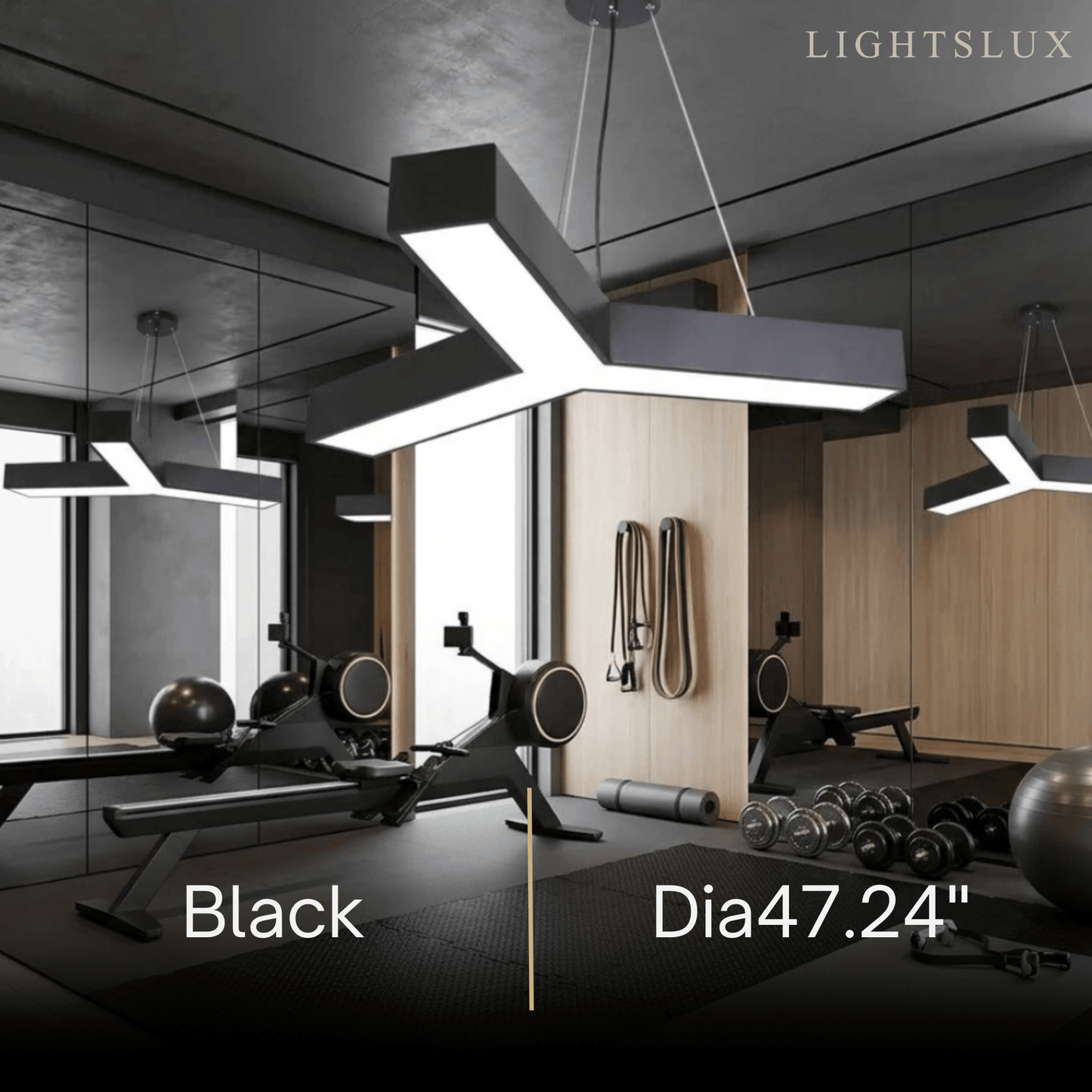 Modern Y-Shaped Pendant Light -- Aluminum Black White Silver