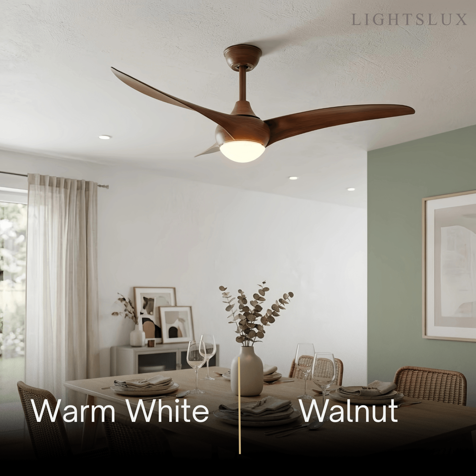 Zenno Modern Ceiling Fan Light 