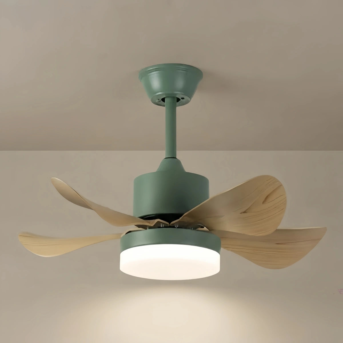 Zenno_Minimalist_Ceiling_Fan_Light_--_Metal_ABS_with_LED_White_Oak_Grey_Black_Green