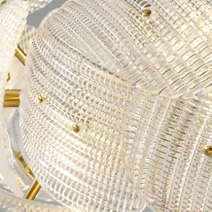 Elegant Petal Glass Chandelier -- Round or Linear
