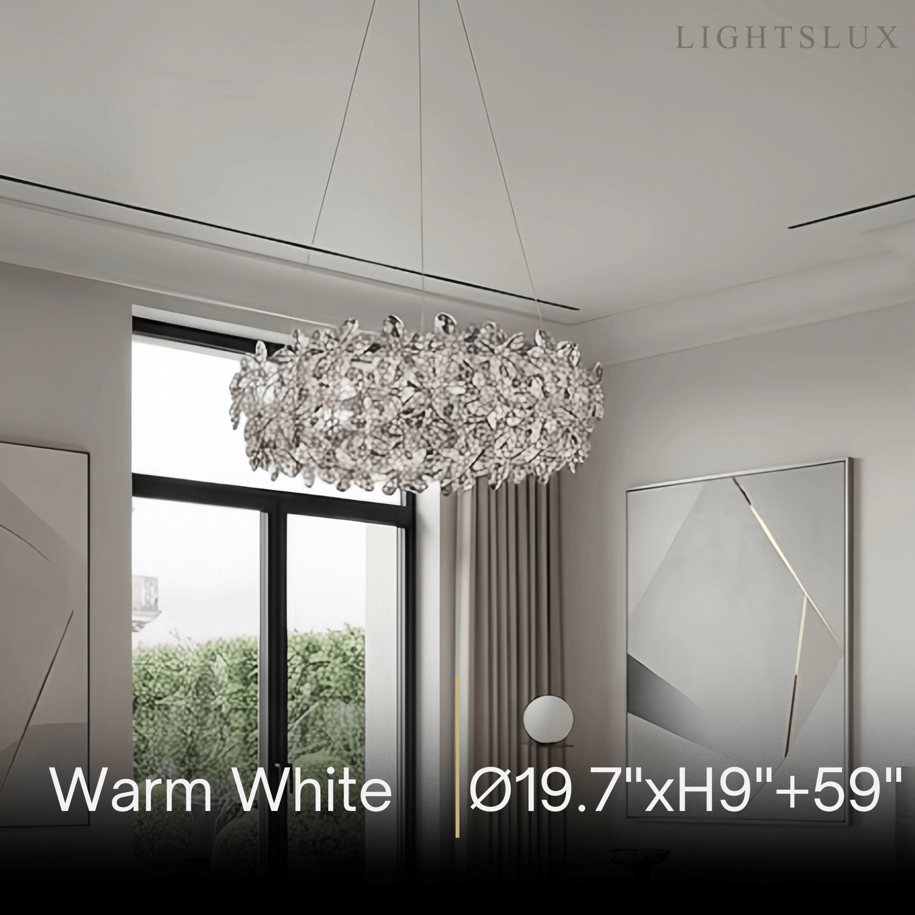 Excelis Luxury Crystal Flower Chandelier