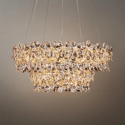 Excelis Luxury Crystal Flower Chandelier