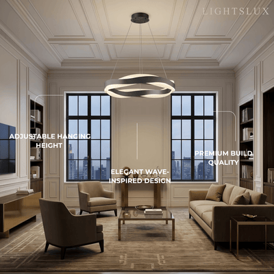 Velora Modern Wave Circular Pendant Light