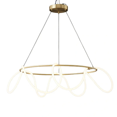 Arcato Minimalist Rope-Wrap Circular Chandelier 