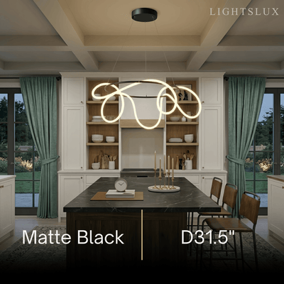 Arcato Minimalist Rope-Wrap Circular Chandelier 