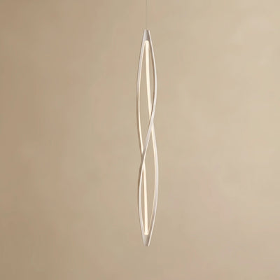 Arcato Art Deco Helix Pendant Light – Black/White Aluminum 